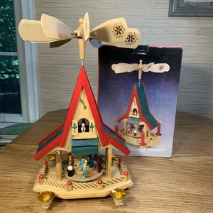 VTG 14" Boscov's Christmas Nativity Spinner One Tier Advent Candle Carousel - Picture 1 of 7