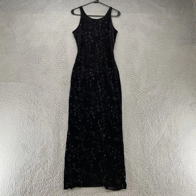 Vintage Roberta Dress Womens Small Velvet Whimsigoth Gown Maxi Open Back Prom - Image 1 of 4
