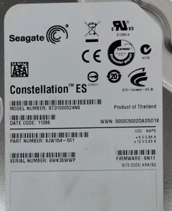 Seagate 1TB 7200RPM 3.5" SATA Enterprise HDD – 9JW154-501 / ST31000524NS - Picture 1 of 3