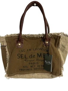 Borsa a mano Myra Bags Sel De Mer in tela riciclata - Foto 1 di 13