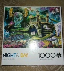 NEW Night and Day 1000 Piece Puzzle, Buffalo "Enchanted Garden" - Picture 1 of 3
