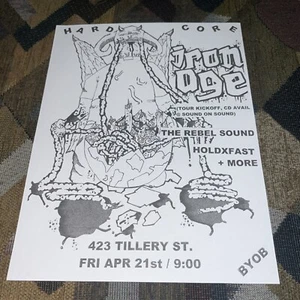Iron Age Rebel Sound @ 423 Tillery Austin TX Flyer Punk Hardcore Metal - Picture 1 of 3
