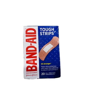 BAND AID Tough-Strips Waterproof Bandages All One Size 20 Each - Picture 1 of 2