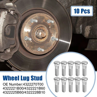 10pcs M12x1.25 Front or Rear Wheel Lug Stud for Infiniti EX35 FX35 No.4322270T00 - Image 1 of 4