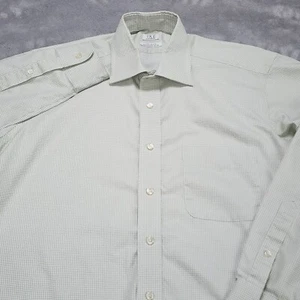 Ike Behar Shirt Mens 15.5 33 Green Pin Check IKE-EZE Performance Long Sleeve - Picture 1 of 10