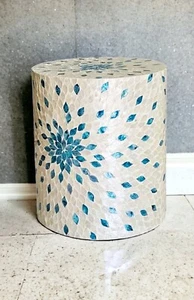 Mother Of Pearl Aquamarine Coffee Table - Picture 1 of 4