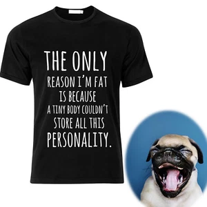 Novelty Funny Joke Quote Men's Printed T Shirts TEE Top Clothes Gift fat reason - Picture 1 of 3