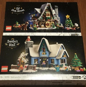 2 Lego Santa’s Visit 10293 And Elf Club House 10275 - Brand New - Never Opened - Picture 1 of 9