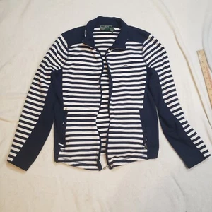 Ralph Lauren LRL Active Navy White Striped Jacket XL Full Zip - Picture 1 of 11