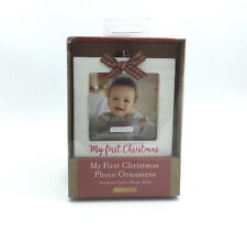Kate & Milo My First Christmas Photo Ornament White Red Green New In Package