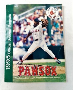 1995 Pawtucket Red Sox Official Souvenir Program Yearbook Pawsox 123