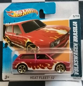 2012 Hot Wheels Volkswagen Brasilia Heat Fleet 12 Short Card 155/247 #5/10 - Picture 1 of 9