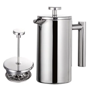 French Press Coffee Maker Stainless Steel Double Walled Insulated Coffee Make... - Picture 1 of 7