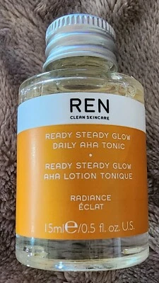 Nuevo en caja REN Ready Steady Glow Daily AHA tónico 0,5 oz - tamaño de viaje Foto 1 de 2