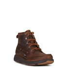Men's Brown Leather Round Moc Toe Lace Up Chukka Casual Shoes