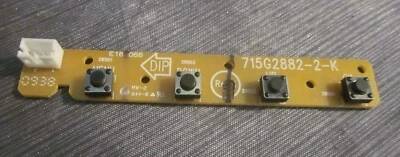 HP W2338H 23" Computer Monitor Replacement Button Board 715G2882-2-K - Image 1 of 3