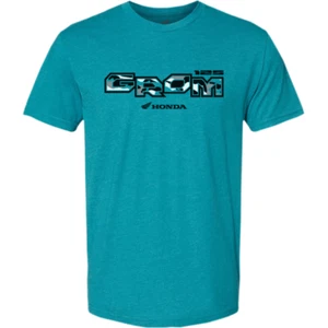 Genuine Honda Apparel Grom T-Shirt Camo Teal | S M L XL 2XL NP21S-M2468 - Picture 1 of 2