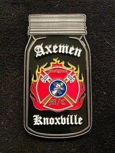 Tennessee Moonshine Runners Axemen Firefighters MC Knoxville Challenge Coin - Picture 1 of 2