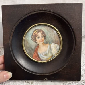 Miniatura decorativa - piccolo quadro -miniature - Ritratto Gentildonna - Picture 1 of 3