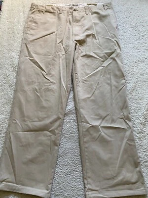 Eddie Bauer Men Straight Relaxed Fit Twill Pants Beige Tall Size 46 - Image 1 of 4