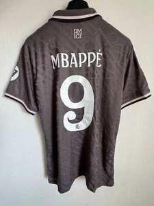 Mbappe #9 Mens LARGE Adidas Real Madrid Third Authentic Jersey Champions - Picture 1 of 10