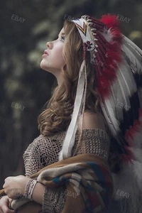 Blonde Native American Girl Model Photo Risque 4x6 Art Print A2372 - Picture 1 of 1