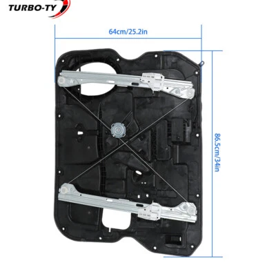 Window Regulator For Dodge Ram 1500 2011-12 2500 09-10 Front Left w/ Motor 5Pins - Image 1 of 4