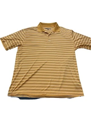Camisa polo de golf Greg Norman para hombre talla XL manga corta a rayas RN 69421 Foto 1 de 4