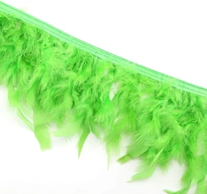 Turkey Feathers Trim Fringe for Party Wedding Dress Sewing Crafts Costumes Decor - Picture 1 of 8