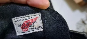Vtg Red  Wing 6" Classic moc toe boots Black leather 8179 7.5E - Picture 1 of 16