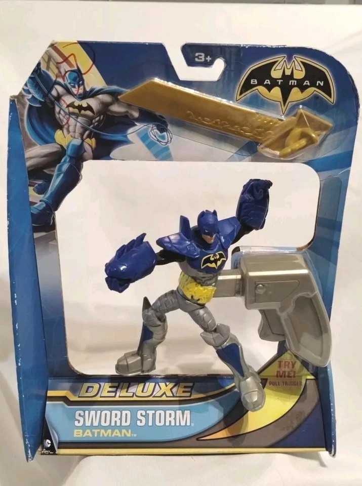 Batman Deluxe Sword Storm- Pull Trigger- 6" Spinning Action Figure 2013  NEW - Image 1 of 4