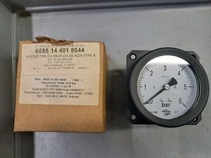 Manomètre Industriel 0-6 Bars. PROTAIS  VIGIL Marine Nationale .INOX  - Imagen 1 de 7