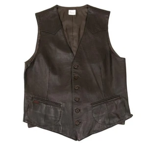Papas Western York Deerskin Vest Size L(K-157151) - Picture 1 of 12