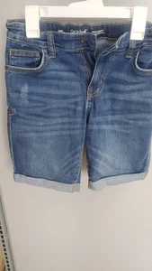 Used Cat & Jack Girl's Super Stretch Bermuda Jean Shorts sz 10 #10142 - Picture 1 of 5
