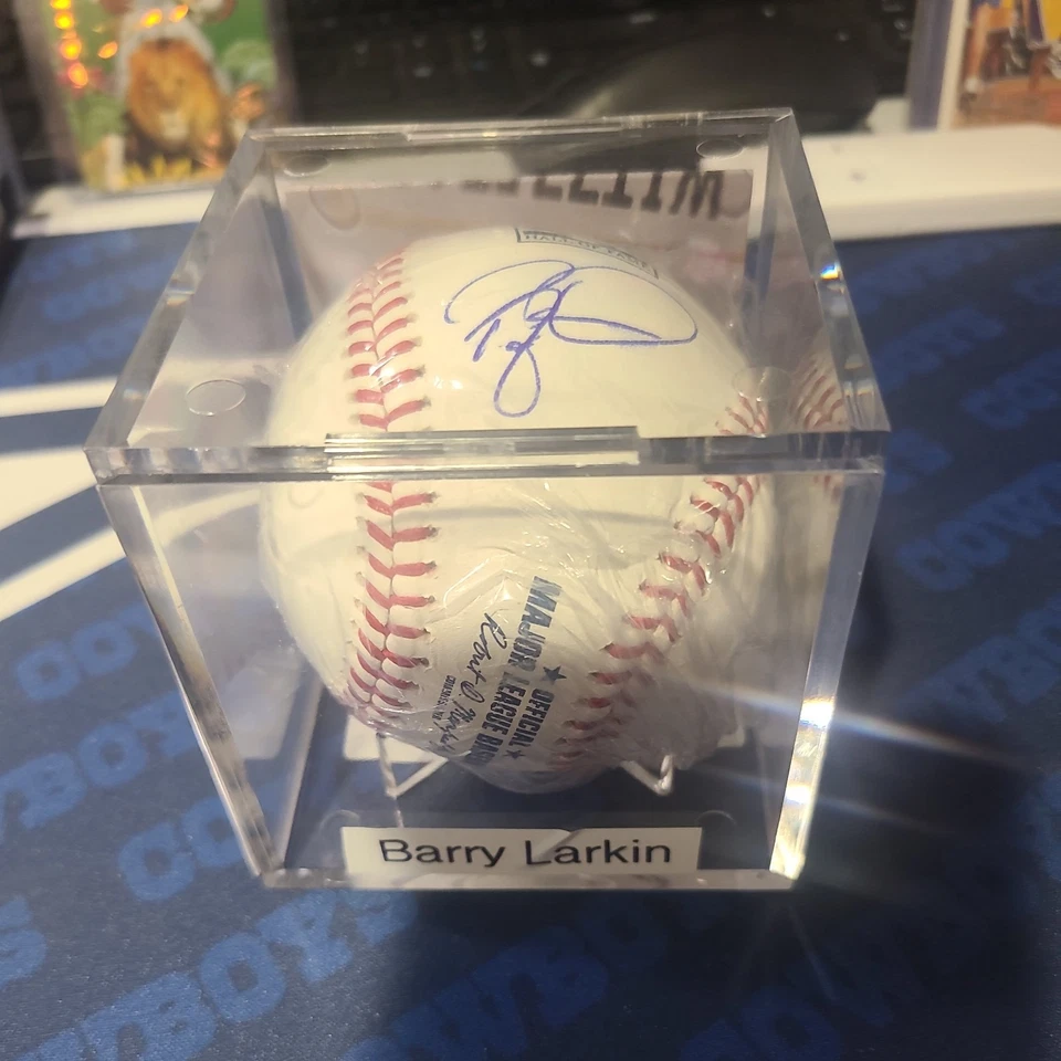 Barry Larkin Signed Hall of Fame MLB Baseball  JSA COA Reds - Image 1 of 3