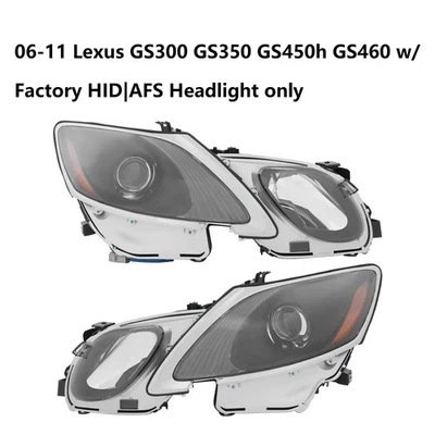 Headlights Projector Black HID/AFS For 2006-2011 Lexus GS300 GS350 GS450h GS460 - Изображение 1 из 4
