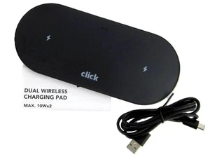 Universal Dual Wireless Charging Pad USB Port 10W x 2 for QI Enabled Phones - Photo 1 sur 7