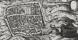 CAIAZZO - Italia - pianta - scrigno Meisner - incisione su rame 1623-31 - Foto 1 di 2