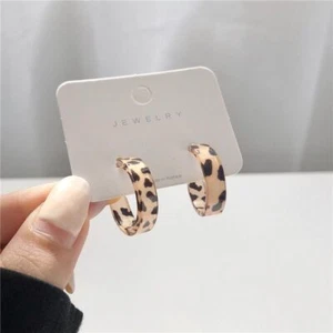 Pendientes de aro geométrico de acrílico con patrón de leopardo de moda para mujer 1-59 - Imagen 1 de 10
