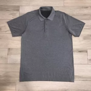 Lululemon Men's Large Metal Vent Tech Short Sleeve Polo Shirt Collared Golf Top - Picture 1 of 7