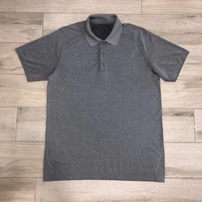 Camisa polo masculina Lululemon grande metal ventilação tecnologia manga curta gola golfe top - Imagem 1 de 4