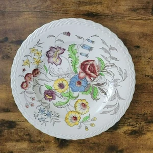 Vintage Vernon Kilns Round Platter 14" May Flower; USA Made 1940-1953, Fall Dish - Picture 1 of 13