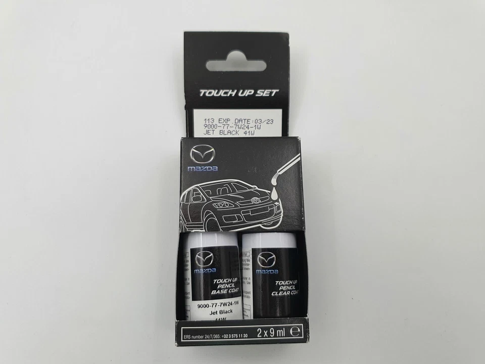 Kit de pincel de retoque original Mazda Jet Black 41W OEM part 9000777W241W - Imagem 1 de 1