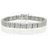 Bracelet Tennis 2 Rangs En Laiton Plaqué Argent Avec 0.25ct De Diamants Naturels - I-J / I2-I3