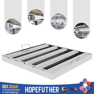 Paquete de 6 deflectores de filtro de escape de grasa de campana comercial de acero inoxidable de 19,5"x19,5" - Imagen 1 de 16