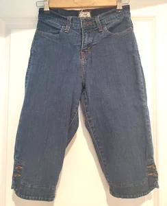 Capri de mezclilla azul oscuro perfectamente adelgazante Levis 512 para mujer talla 4P - Imagen 1 de 9