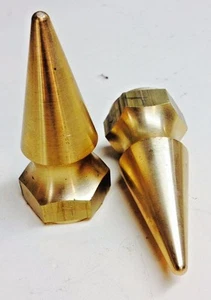 2 MESSING Lowrider Spike Achsmuttern Schwinn Cruiser Chopper BMX Stingray 3/8"-26 - Bild 1 von 2