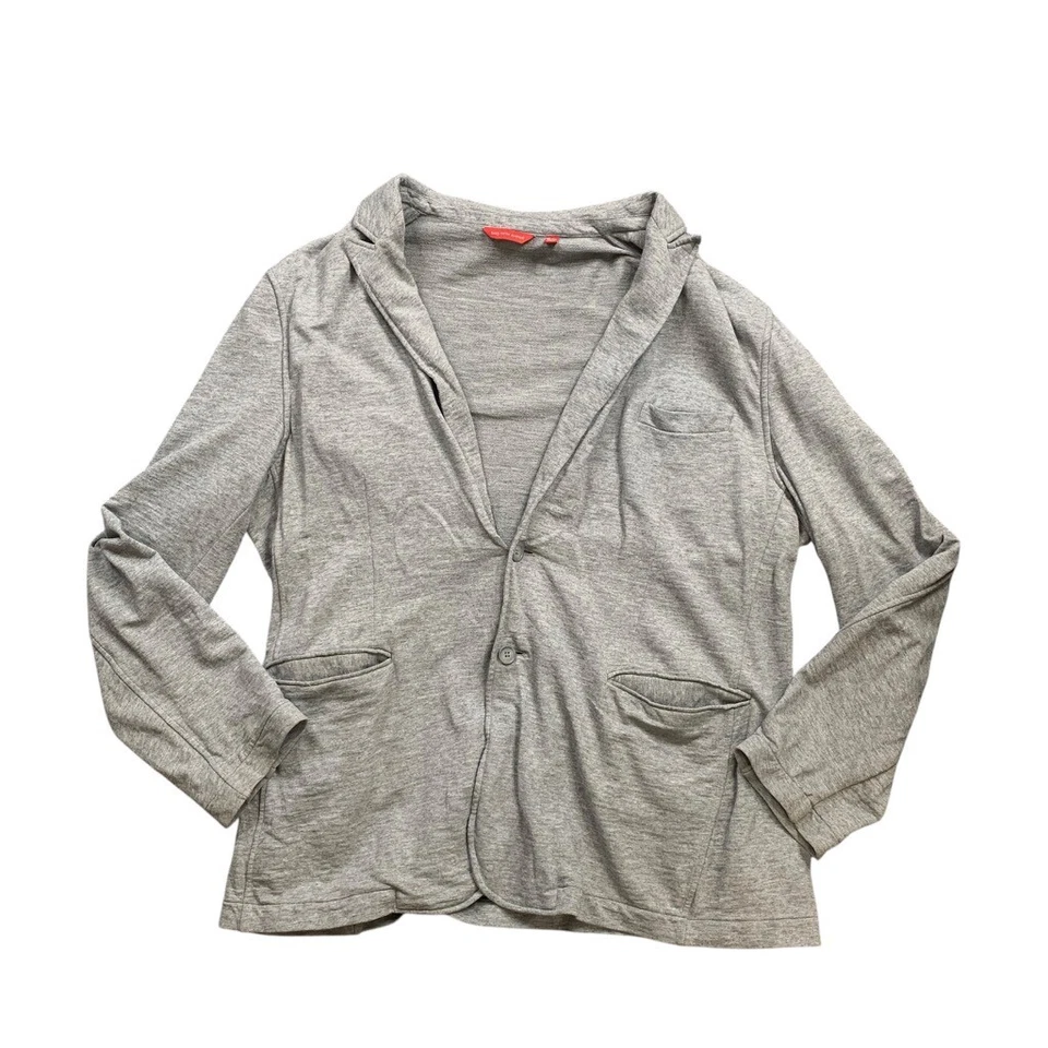 Blazer Saks Fifth Avenue para Hombres XXL 2XL Gris Jaspeado Algodón Chaqueta Abotonada Foto 1 de 4