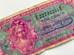 1954-1958 United States Military Payment Certificate 10 Cents Series 521 GG844 - Picture 1 of 10