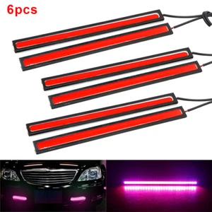 6pcs Red Super Bright COB Car LED Light DRL Fog Driving Lamp Waterproof 12V NEW - Picture 1 of 3